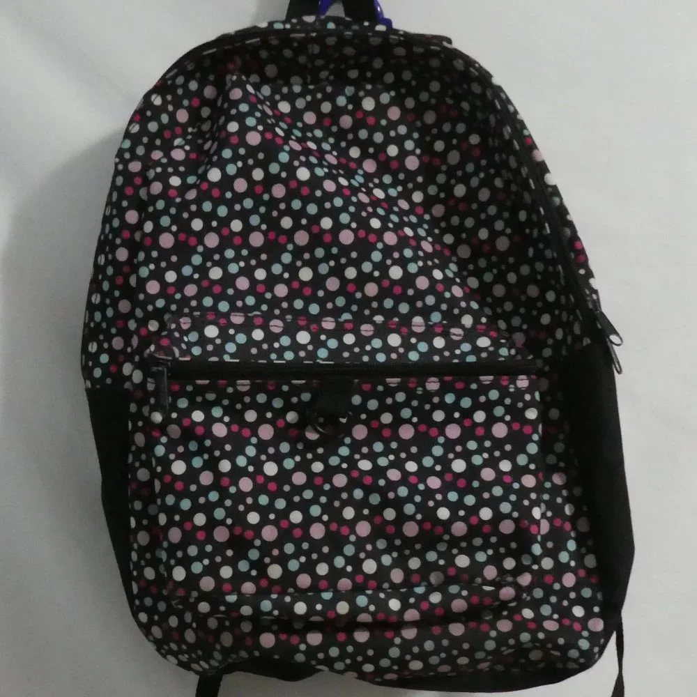 IMPACT, Distributed By Holiday Group, colorful polka dot print backpack, GUC - Picture 1 of 13